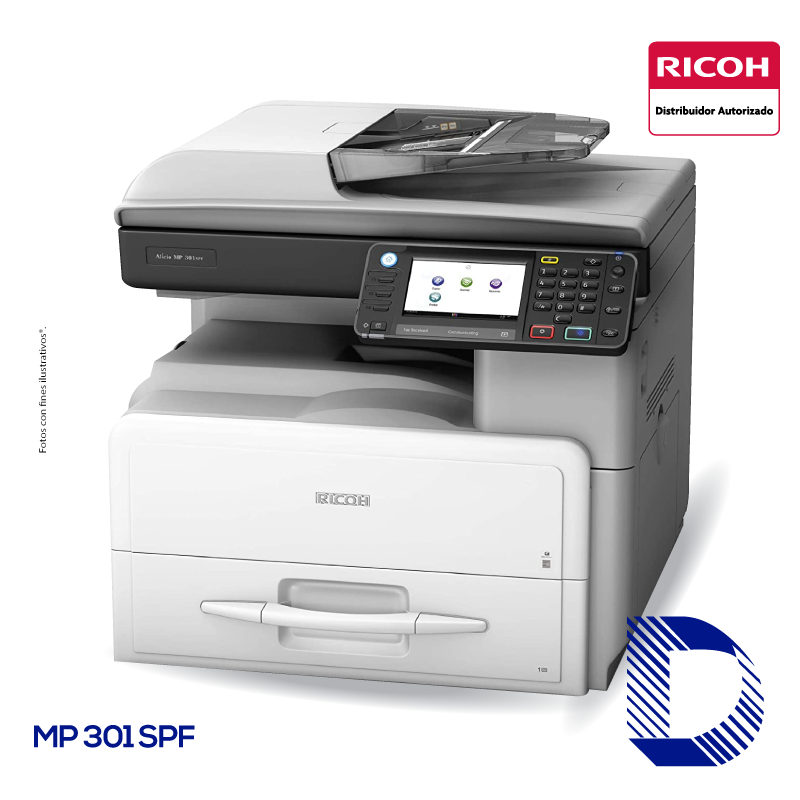 Impresora Láser Multifuncional RICOH MP 301SPF Monocrómatica – DATAFLEX