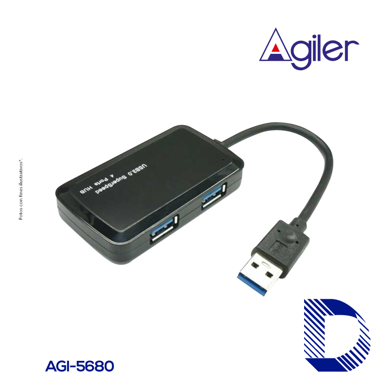 Agiler Multiplicador de Puertos USB AGI-5680 – DATAFLEX